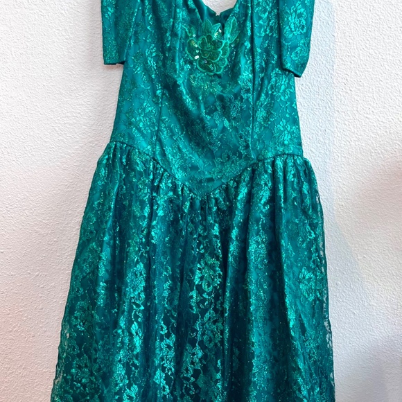 Vintage Gunne Sax by Jessica McClintock Lace Party Dress, Size13/14, Never Worn - Picture 6 of 8